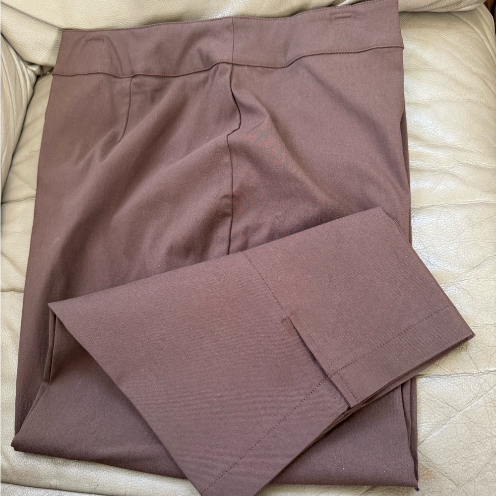 Women's Bisou Bisou Brown Ankle Pants Size 16W
